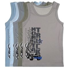 Майка для мальчика 7771WBT, Цвет: Микс, Размер: 6/7, 5шт. в упаковке Donella