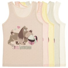 Майка для девочек 49836TK, Цвет: Микс, Размер: 2/3, 5шт. в упаковке Donella