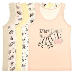 Майка для девочек 4971848ZB, Цвет: Микс, Размер: 2/3, 5шт. в упаковке Donella