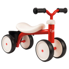Беговел, Smoby, самый первый, с 4 бесшумными колесами, красный