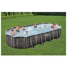 Bestway 5611T(732х366х122) лестница,фильтр,тент Каркасный бассейн Bestway Wood style