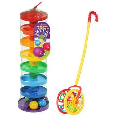 Набор развивающий: Игра "Зайкина горка МЕГА" 15003 + Каталка "Колесо" БИПЛАНТ