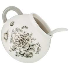 Солонка Agness Вдохновение с ложкой, 9,5х9,5 см, высота 10 см,170 мл (358-1594)