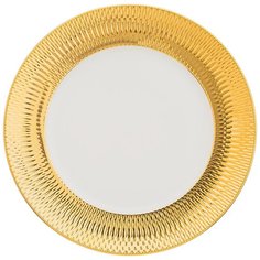 Тарелка обеденная Bronco Crocus 27,5 см, золотая (263-1060)