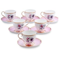 JK-123 Чайный набор на 6 перс. Цветок Неаполя (Fiore Napoli Pavone)