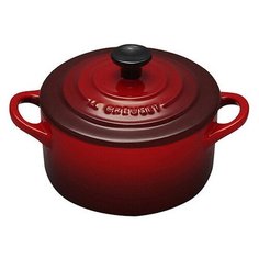 Мини кастрюля круглая 10 см, 0,25 л, красная, керамика, Le Creuset