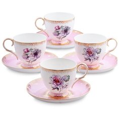 JK-122 Чайный набор на 4 перс. Цветок Неаполя (Fiore Napoli Pavone)