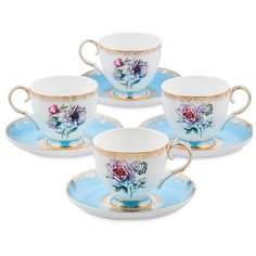 JK-129 Чайный набор на 4 перс. Цветок Неаполя (Fiore Napoli Pavone)