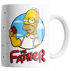 Кружка Студия Белка "The father - Гомер Симпсон" белая