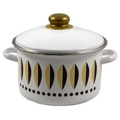 Кастрюля эмалированная Магнитогорская эмаль Кофейный 2 л 01-1610/4