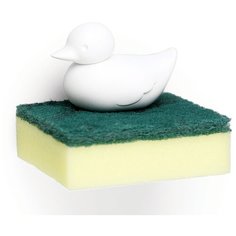 Держатель для губки Duck белый Qualy