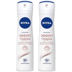 Nivea антиперспирант, спрей, Эффект Пудры, 2 шт, 150 мл