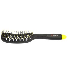 DEWAL Щетка массажная BANANA black продувная BNN83
