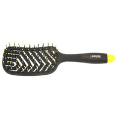 DEWAL Щетка массажная BANANA black прямоугольная продувная BNN82