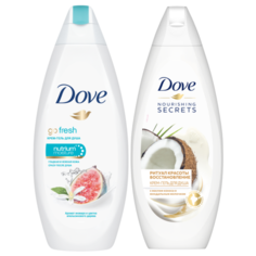 Набор из двух крем-гелей для душа Dove Инжир и лепестки апельсина + Ритуал красоты, 250 мл, 2 шт.
