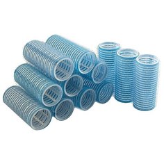 Бигуди-липучки Sibel Velcro 4123049 (28 мм) 12 шт. голубой
