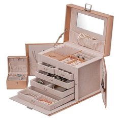 ШКАТУЛКА ДЛЯ УКРАШЕНИЙ S-700B-1 ЗОЛОТИСТЫЙ Ismat Decor