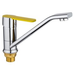 POTATO, Смеситель для кухни (мойки) с длинным поворотным изливом, хромированный P49238-10