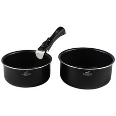 Набор кастрюль Sabatier из алюминия со съемной ручкой, 1,5л. и 1,6л.