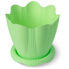 Горшок Martika "Эдельвейс" с поддоном 0,65л Д12см Зеленый