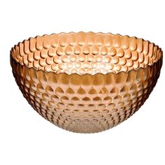 Салатник NinaGlass Роса прозрачный медный 25 см