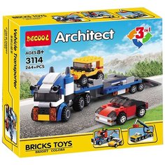 Конструктор Jisi bricks (Decool) Architect 3114 Транспортировщик автомобилей 3 в 1