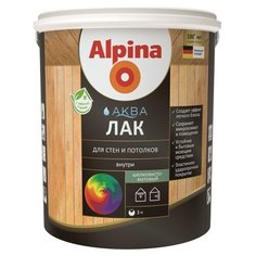 Лак Alpina Аква для стен и потолков шелковисто-матовый полиакриловый прозрачный 10 л