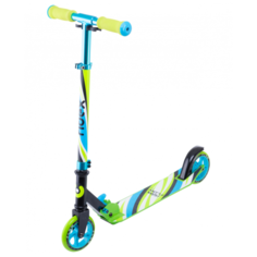 Детский городской самокат Ridex Flow, голубой/зеленый