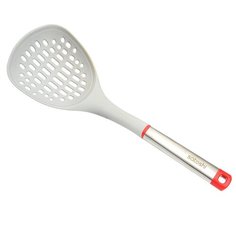 Шумовка Satoshi Kitchenware Premier 881188, нейлон, нержавеющая сталь, пластик белый/красный