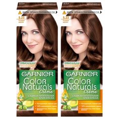 GARNIER Color Naturals стойкая питательная крем-краска для волос, 2 шт., 5.23 пряный каштан