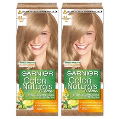 GARNIER Color Naturals стойкая питательная крем-краска для волос, 2 шт., 8.1 песчаный берег
