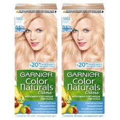 GARNIER Color Naturals стойкая интенсивная осветляющая крем-краска для волос, 2шт, 1002 жемчужный ультраблонд