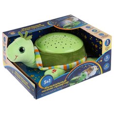 Игрушка мягкая с проектором Колыбельные песни Черепаха 5 колыбельных, в кор. Мульти-пульти
