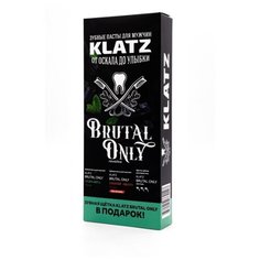 Набор KLATZ: Зубная паста Супер-мята 75 мл + Зубная паста Бешеный имбирь 75 мл + Зубная щетка жесткая 1 шт.