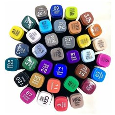 Фломастеры для скетчинга 48 штук (цветов) Touch (набор профессиональных двухсторонних маркеров для скетчинга в чехле)