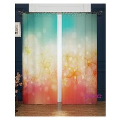 Фотошторы "Воздушные переливы", 145*260 см, 2 шт. Блэкаут Сирень
