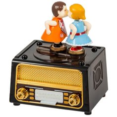 Русские подарки Шкатулка Поцелуй 24812 коричневый/золотистый