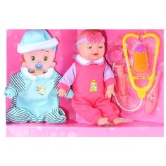 Кукла для девочек Пупс, разговаривает, плачет, смеется, световой эффект, в комплекте запасная одежда и аксессуары, в/к 42*10.5*28,5 см Компания Друзей