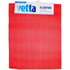 Коврик для ванны противоскользящий VETTA, ПВХ, 45X35СМ, красный