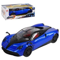 Машинка детская на батарейках, со светом и звуком, цвет синий, в/к 29,5*14*10см Компания Друзей