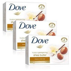 DOVE Крем-мыло твердое Объятия нежности (масло ши и ваниль ) 100гр (3 шт в наборе)