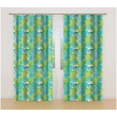 Фотошторы "Папоротник №2", 145*260 см, 2 шт. Сирень