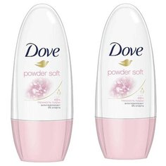 DOVE Део-шарик Нежность пудры 50мл (2 шт в наборе)