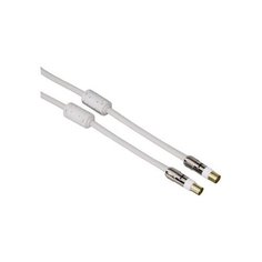 Кабель антенный Hama H-83190 Coax (m)/Coax (f) 1.5м. феррит.кольца Позолоченные контакты белый (0008