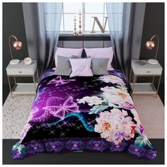 Покрывало стеганое "Модена", 200*220 см. Сирень