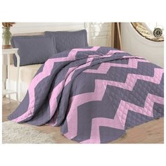 Покрывало стеганое Зигзаг, 200*220 см. Сирень