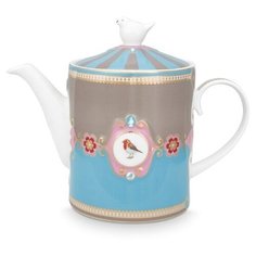Чайник заварочный Pip Studio Love Birds Medallion Blue-Khaki, 1,3л, 51.005.003