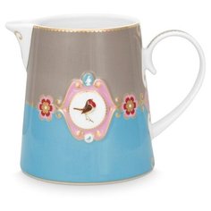 Молочник большой Pip Studio Love Birds Medallion Blue-Khaki, 900 мл, 51.007.006