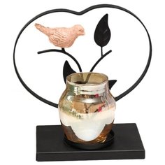 подсвечник Yiwu Youda Import and Export Птица на ветке в сердце