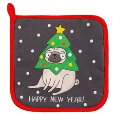 Прихватка Этель Happy New Year (5077906) черный